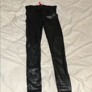SPANX faux leather pebbled leggings